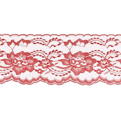 Red 3 Inch Wide Flat Lace