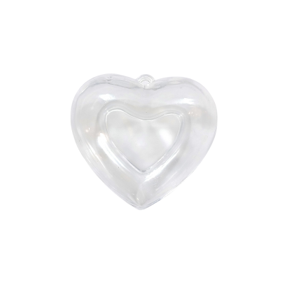 Clear Plastic Heart Ornaments