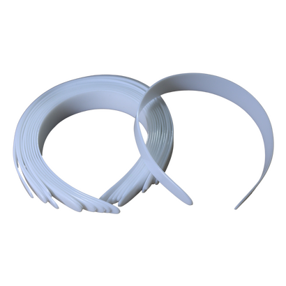 White plastic headbands