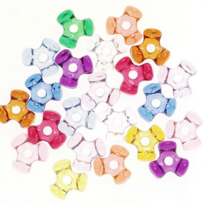 multi colored tri beads