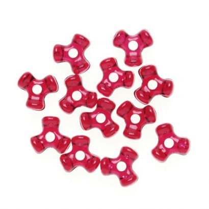 ruby red tri beads
