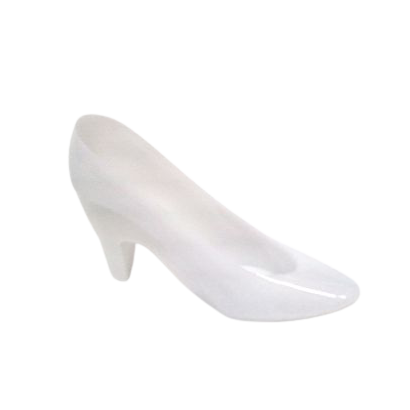 Mini White Plastic High Heel Cinderella Slipper