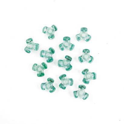 light green tri beads