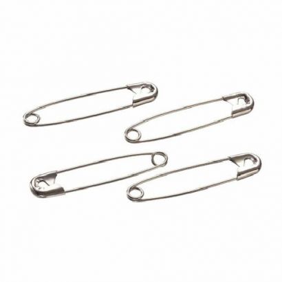 3 silver safety pins bulk