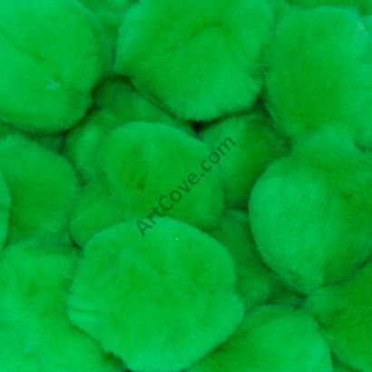 neon green craft pom pom balls bulk 2.5 inch
