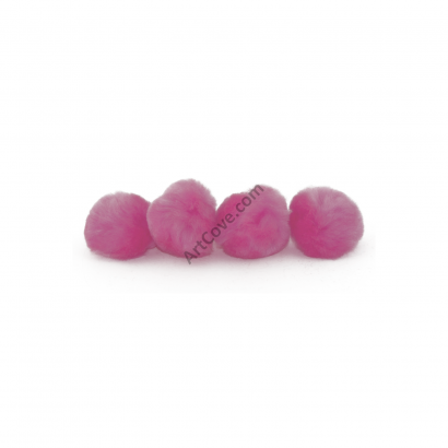 1-1/2 inch Pink Craft Pom Poms 100 Pieces Pom Pom Balls
