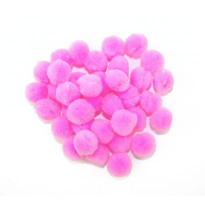 pink craft pom pom balls bulk .5 inch