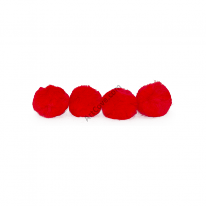 red craft pom pom balls bulk 1.5 inch