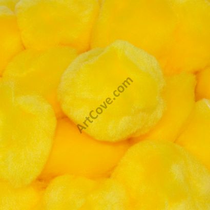 yellow craft pom pom balls bulk 1.5 inch