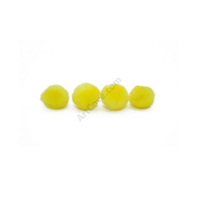 yellow craft pom pom balls bulk .5 inches