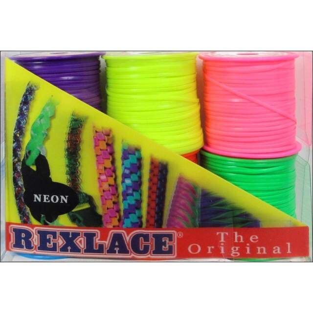 Pepperell Rexlace Lanyard String Plastic Craft Lace 6 Neon Colors